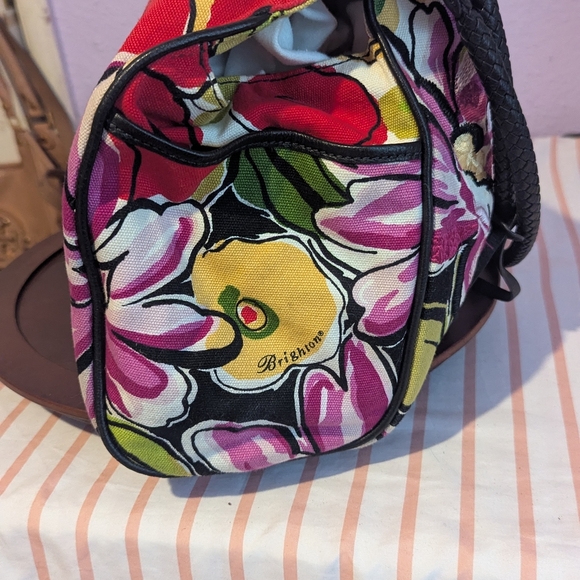Brigthon Vibrant Floral Shoulder Bag with Black Accents - Picture 4 of 7
